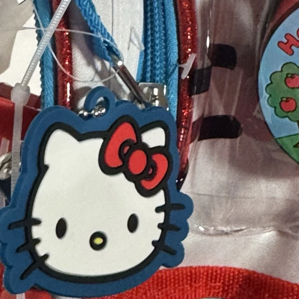 Hello Kitty 4 Piece‎ Backpack NWT Kids School Lunch Box Water Bottle Headphones